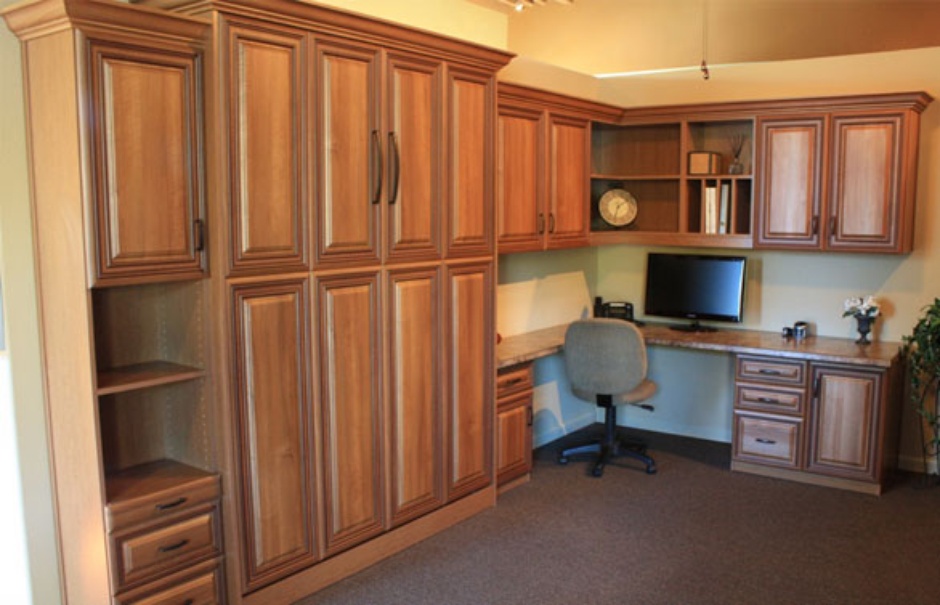 office with murphy wall bed stowed away